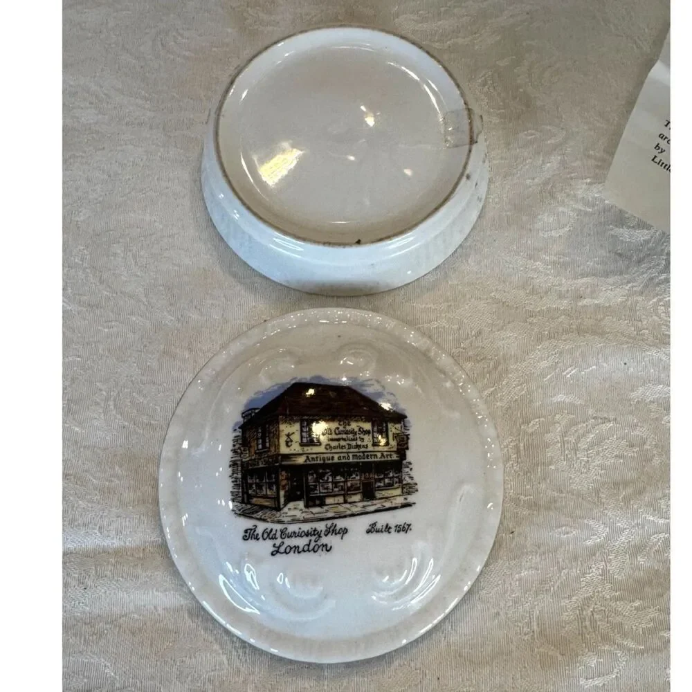 Vintage Royal Grafton trinket box bone china The Old Curiosity Shop London